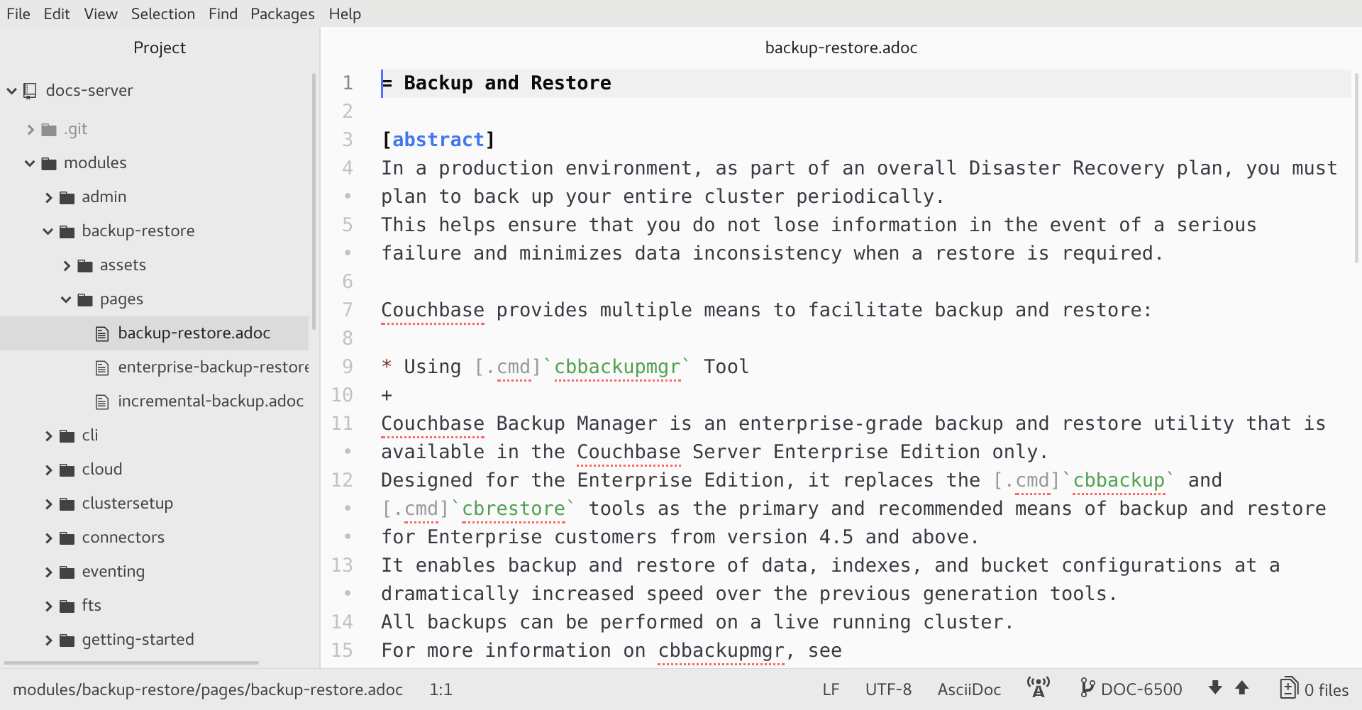 edit page in atom