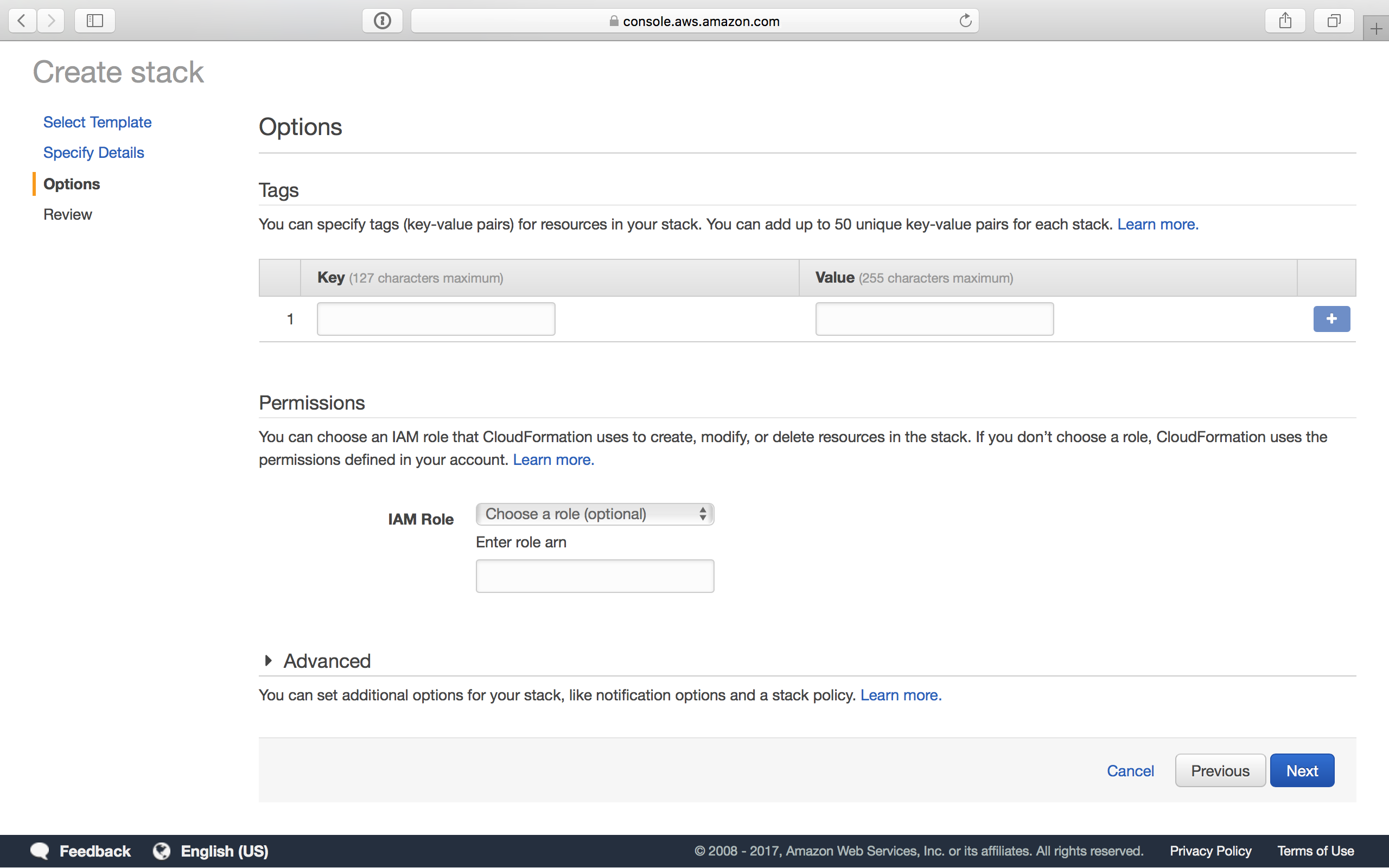 aws marketplace couchbase ee create stack options