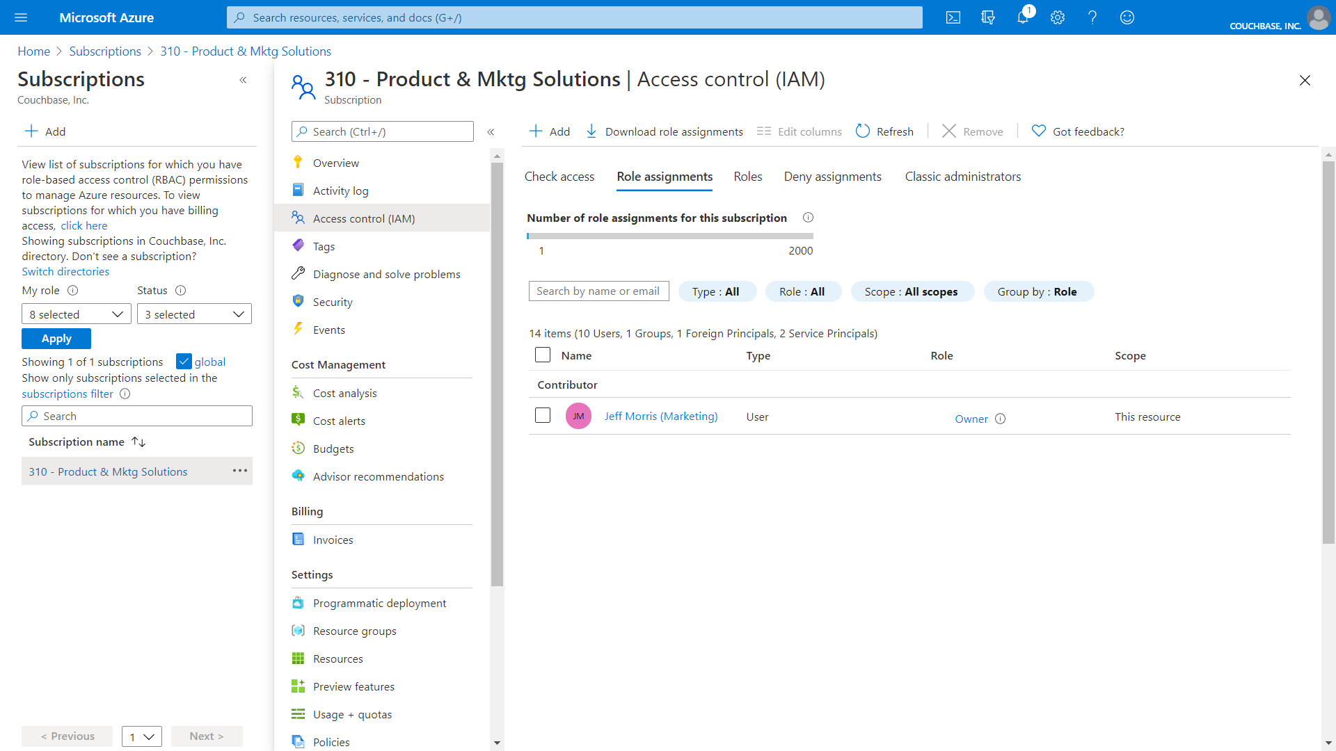 Verify that the user is listed as an Owner