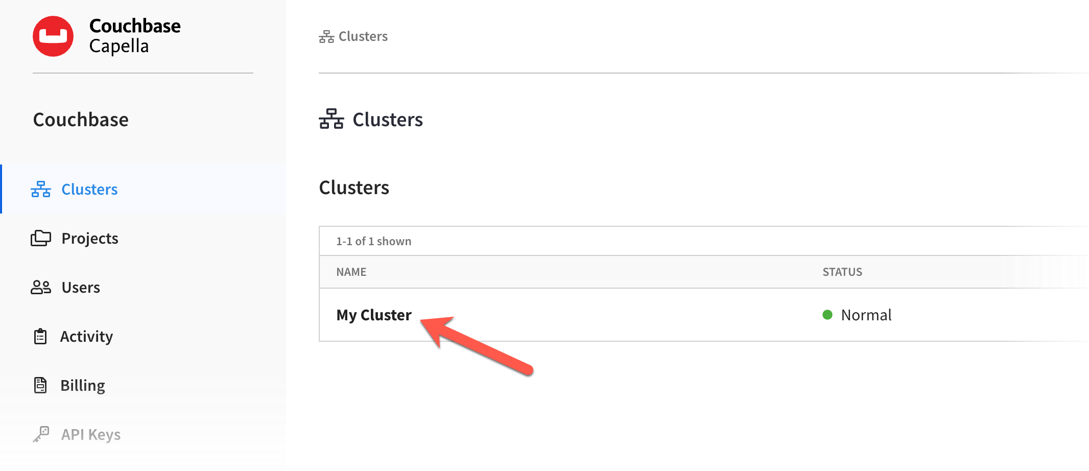 capella select cluster