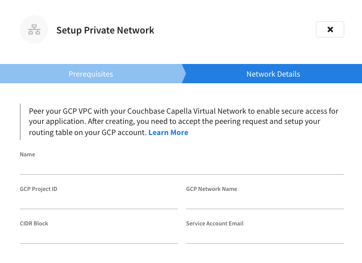 The Network Details fields.