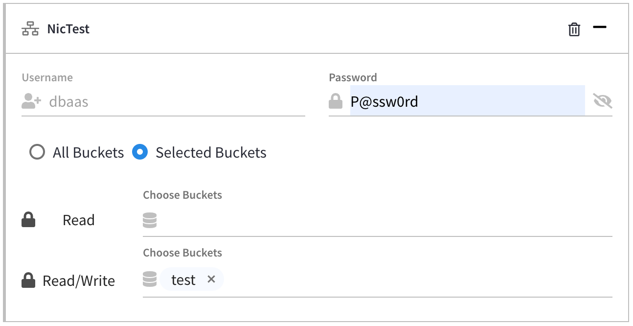 Adding a user in the UI.