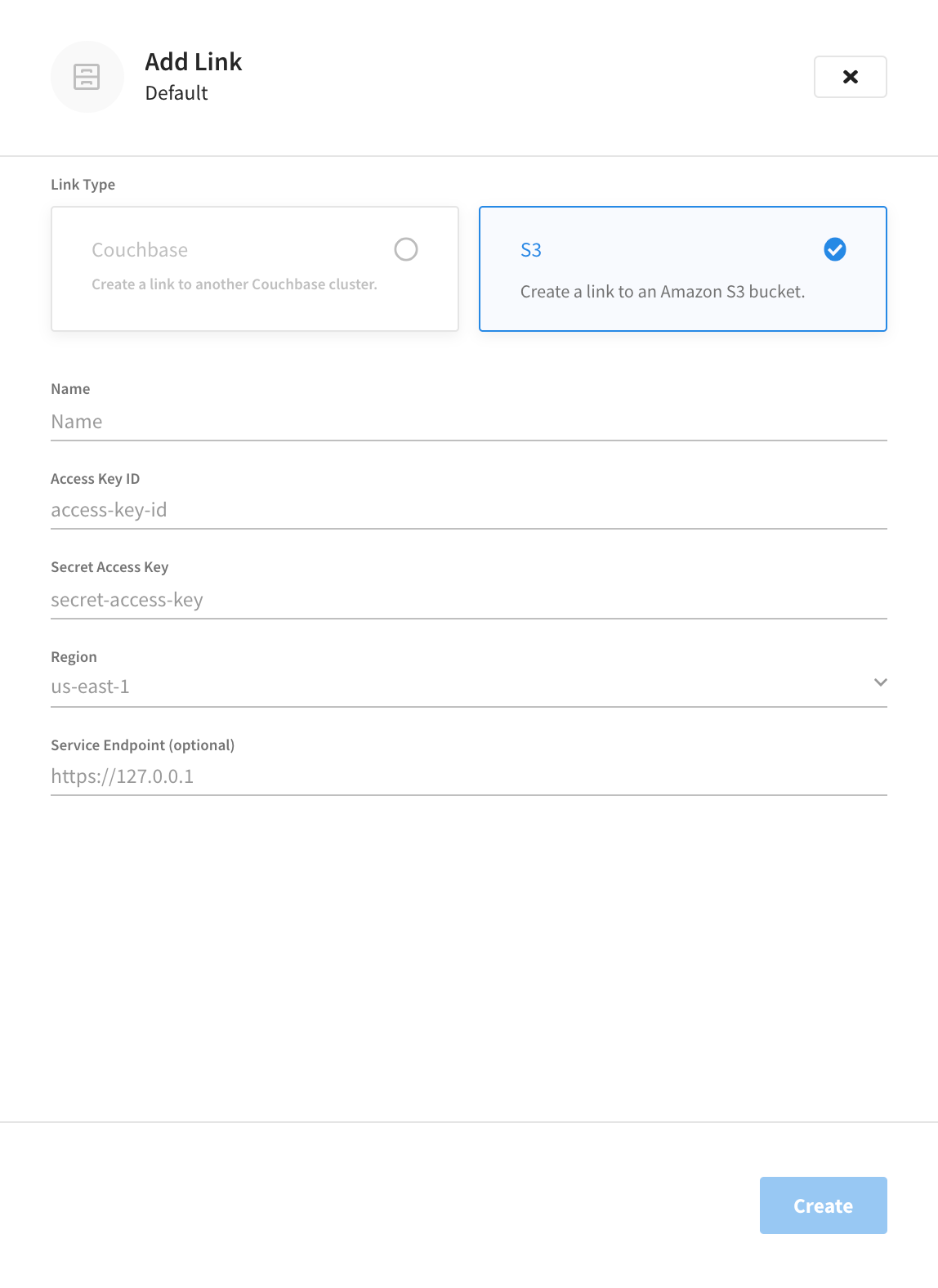 The Add Link flyout.