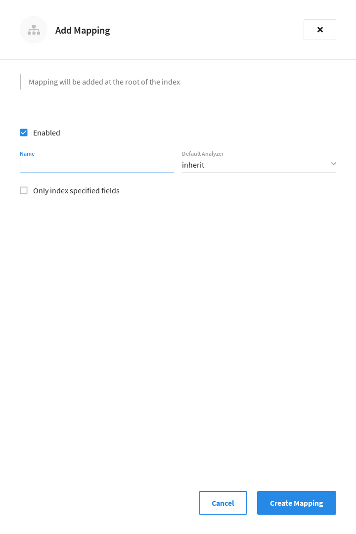 The 'Add Mapping' fly-out menu.