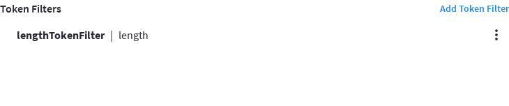 The 'Custom Filters > Token Filters' panel showing the newly created token filter.
