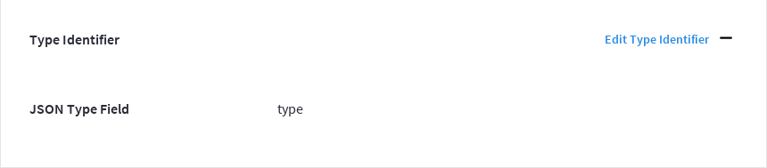 The 'Type Identifier' panel showing the default configuration.