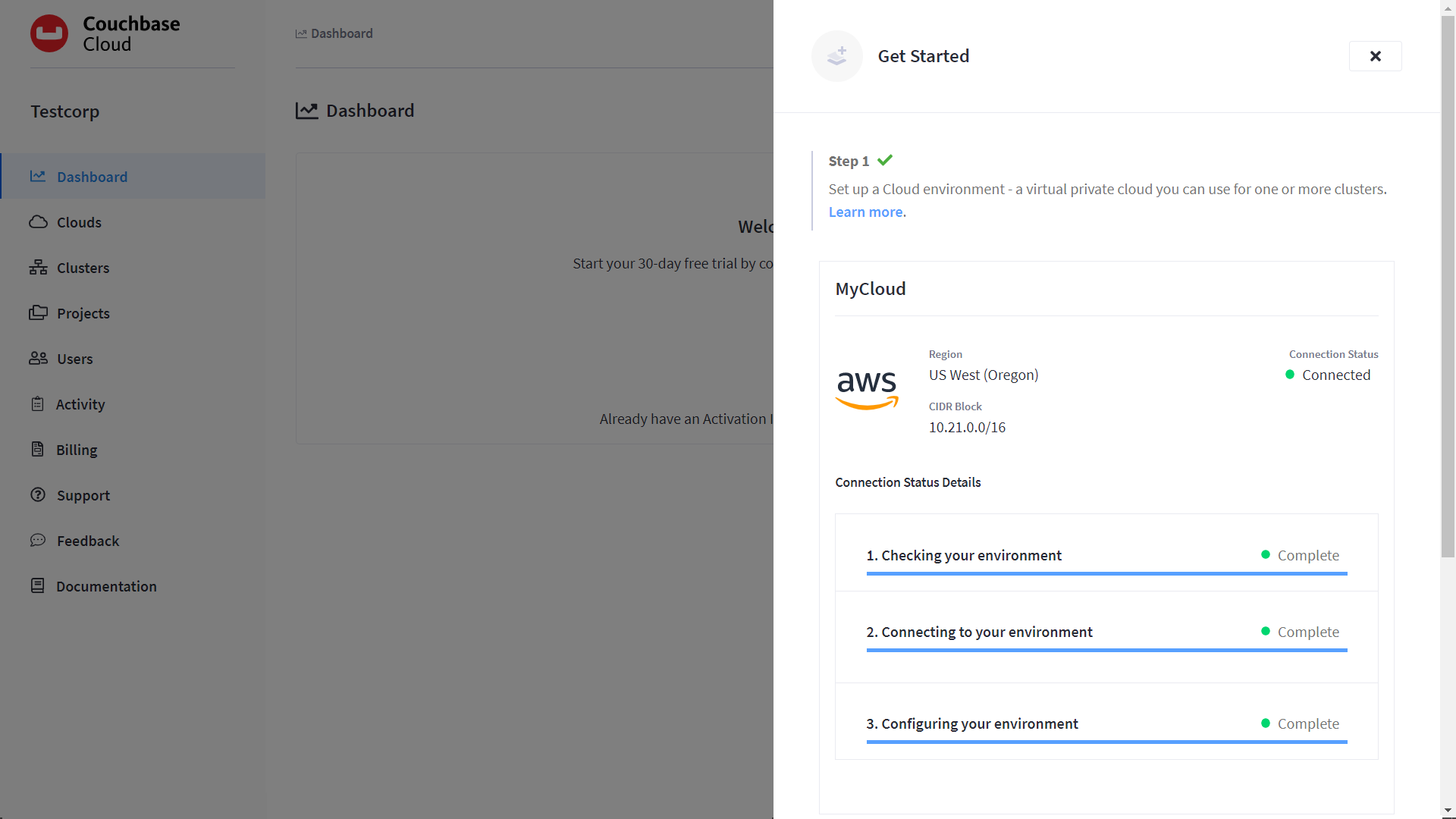 You’ll know that the entire VPC deployment was successful once all of the steps are complete