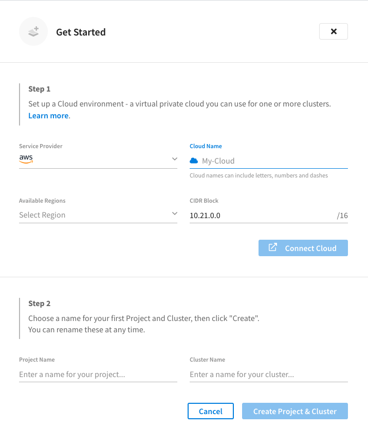 Select a Cloud Provider