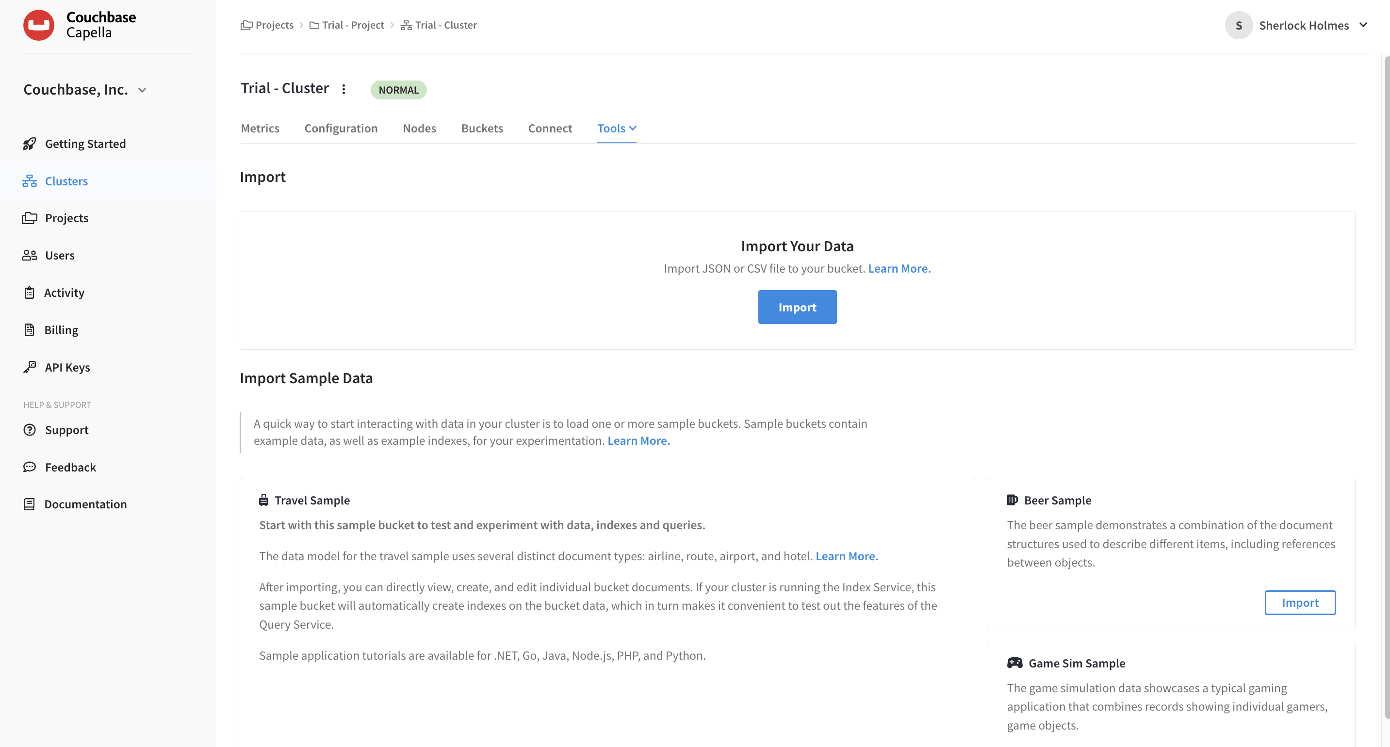 "The `Import` screen with no custom imports.